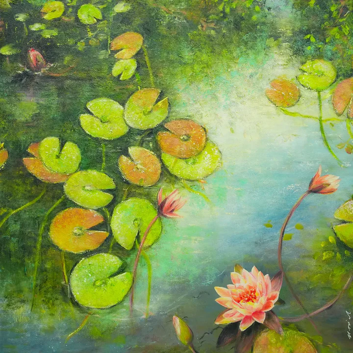 Ethereal Reflection Handmade Painting